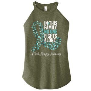 Food Allergies Awareness Month Teal Ribbon Gift Women's Perfect Tri Rocker Tank