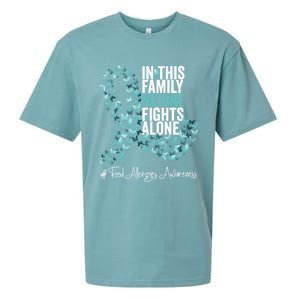 Food Allergies Awareness Month Teal Ribbon Gift Sueded Cloud Jersey T-Shirt