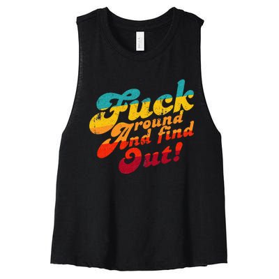 Fuck Around And Find Out FAFO F Around And Find Out Women's Racerback Cropped Tank