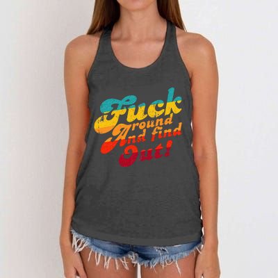 Fuck Around And Find Out FAFO F Around And Find Out Women's Knotted Racerback Tank