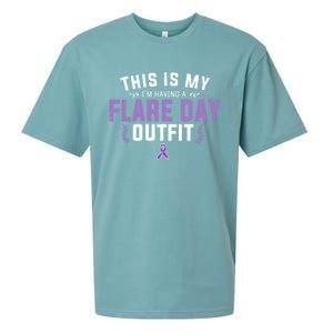 Fibro Awareness And Fibromyalgia Spoonie This Is My Flare Day Meaningful Gift Sueded Cloud Jersey T-Shirt