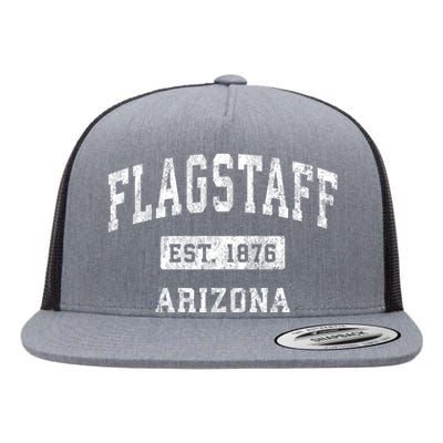 Flagstaff Arizona Az Vintage Established Sports Flat Bill Trucker Hat