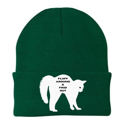 Fluff Around And Find Out Funny Cat Knit Cap Winter Beanie