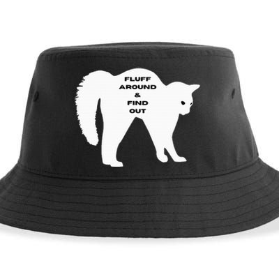 Fluff Around And Find Out Funny Cat Sustainable Bucket Hat