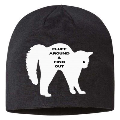 Fluff Around And Find Out Funny Cat Sustainable Beanie