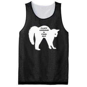 Fluff Around And Find Out Funny Cat Mesh Reversible Basketball Jersey Tank