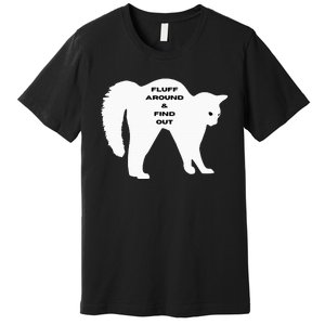 Fluff Around And Find Out Funny Cat Premium T-Shirt