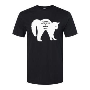 Fluff Around And Find Out Funny Cat Softstyle CVC T-Shirt