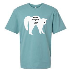 Fluff Around And Find Out Funny Cat Sueded Cloud Jersey T-Shirt