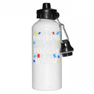 Funny Autism Awareness Behavior Design Gift For Teachers Aluminum Water Bottle