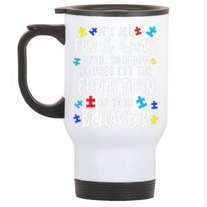 Funny Autism Awareness Behavior Design Gift For Teachers Stainless Steel Travel Mug