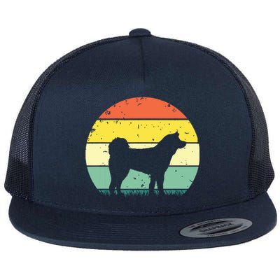 Funny Akita Art Men Women Dog Walker Veterinarian Dog Sitter Flat Bill Trucker Hat