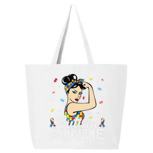 Funny Autism Awareness Gifts Autistic Autism Auntie 25L Jumbo Tote