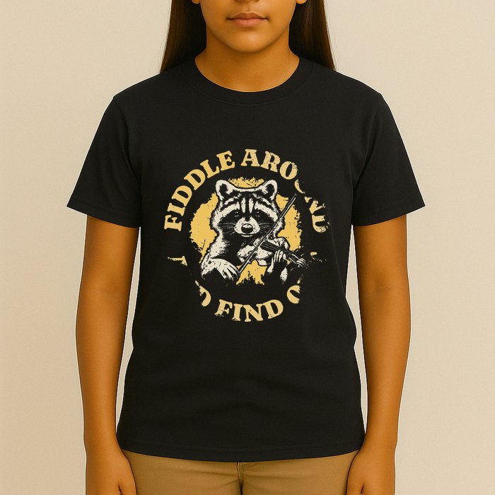 Fiddle Around And Find Out Funny Raccoon T-Shirt