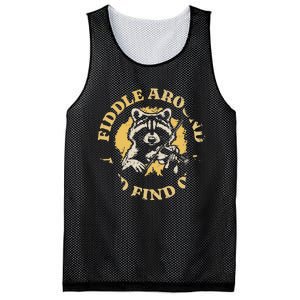 Fiddle Around And Find Out Funny Raccoon Mesh Reversible Basketball Jersey Tank