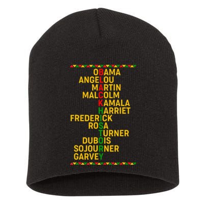 Famous African American Leader Culture Black History Month Short Acrylic Beanie