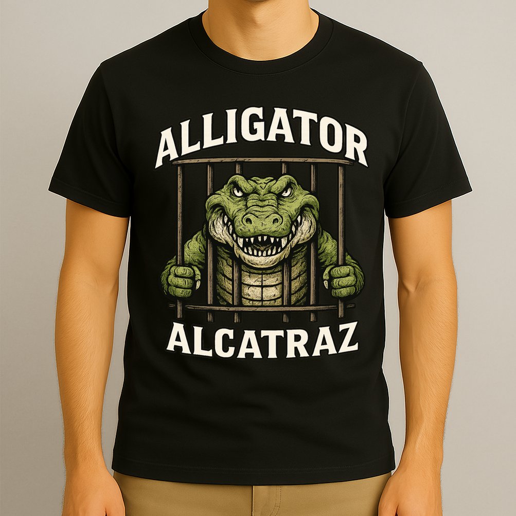 Funny Alligator Alcatraz Jail Prison Gator T-Shirt