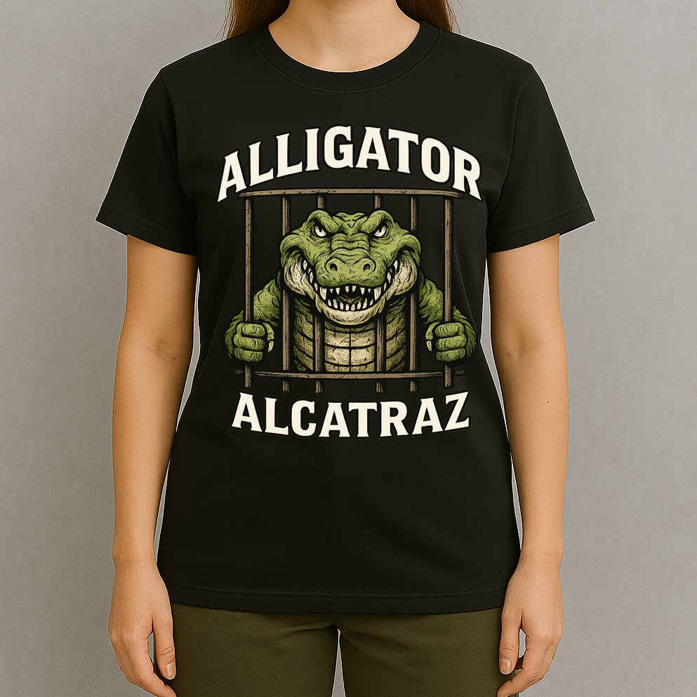 Funny Alligator Alcatraz Jail Prison Gator T-Shirt