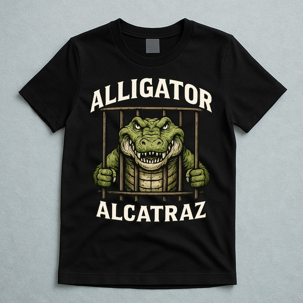 Funny Alligator Alcatraz Jail Prison Gator T-Shirt