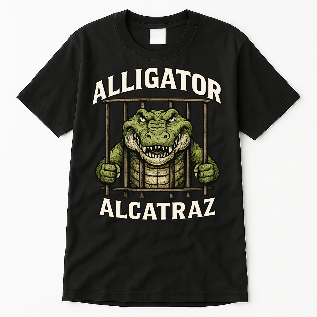 Funny Alligator Alcatraz Jail Prison Gator Tall T-Shirt