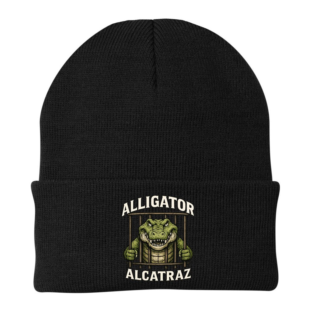 Funny Alligator Alcatraz Jail Prison Gator Beanie