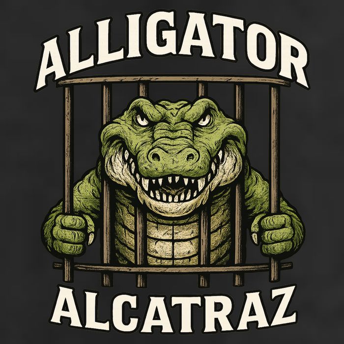 Funny Alligator Alcatraz Jail Prison Gator Beanie