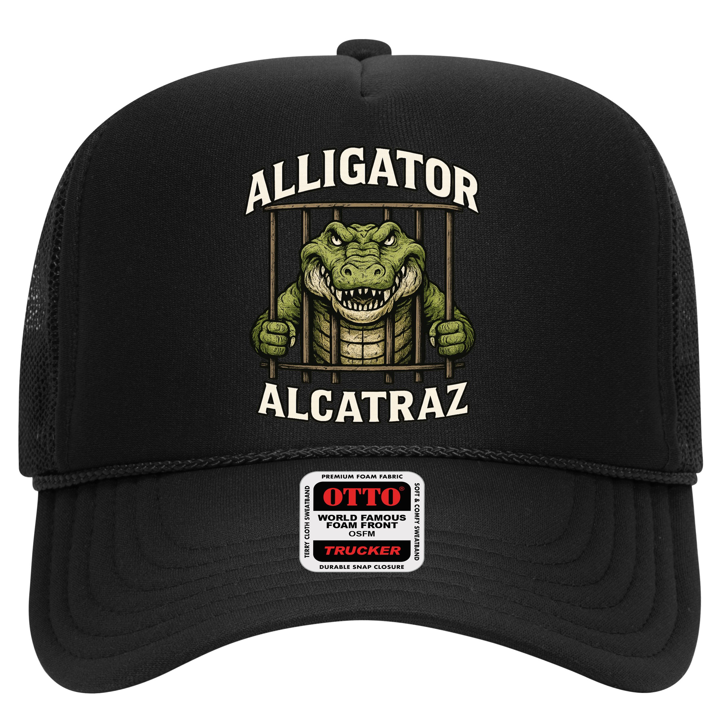 Funny Alligator Alcatraz Jail Prison Gator Hat