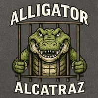 Funny Alligator Alcatraz Jail Prison Gator Cotton Canvas Backpack