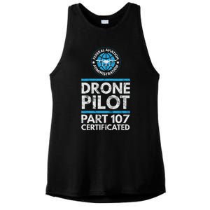 Federal Aviation Administration Certified Drone Pilot Gift Funny Gift Ladies PosiCharge Tri-Blend Wicking Tank