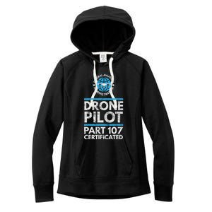 Federal Aviation Administration Certified Drone Pilot Gift Funny Gift Women's Fleece Hoodie