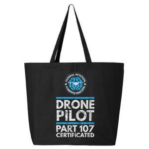 Federal Aviation Administration Certified Drone Pilot Gift Funny Gift 25L Jumbo Tote