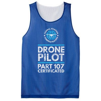 Federal Aviation Administration Certified Drone Pilot Gift Funny Gift Mesh Reversible Basketball Jersey Tank