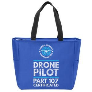 Federal Aviation Administration Certified Drone Pilot Gift Funny Gift Zip Tote Bag