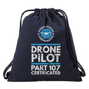 Federal Aviation Administration Certified Drone Pilot Gift Funny Gift Drawstring Bag