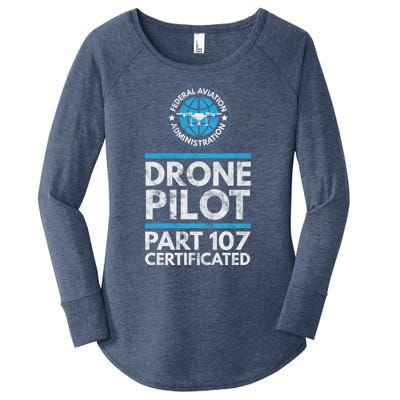 Federal Aviation Administration Certified Drone Pilot Gift Funny Gift Women's Perfect Tri Tunic Long Sleeve Shirt