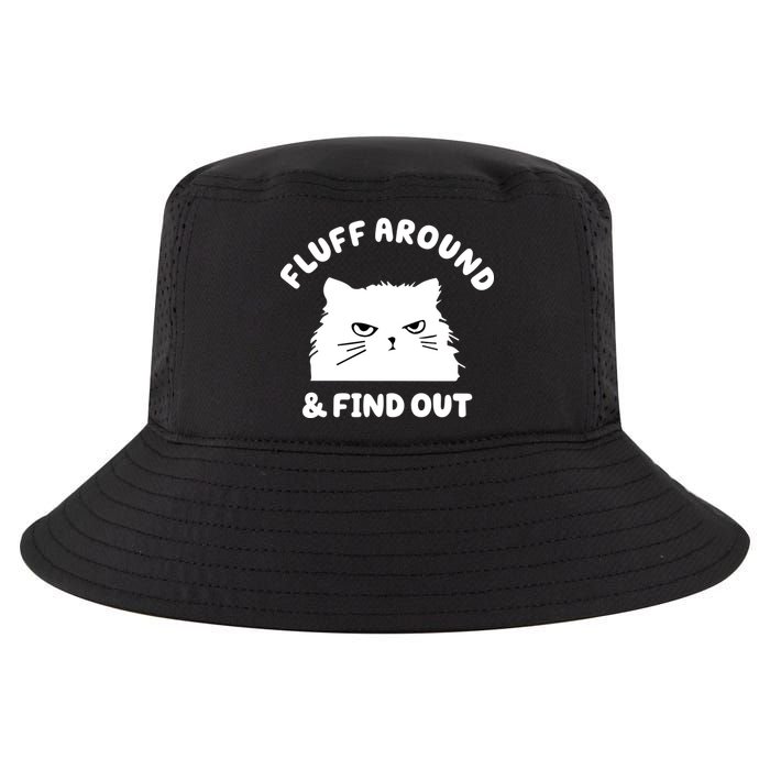 Fluff Around And Find Out Funny Angry Cat Cool Comfort Performance Bucket Hat