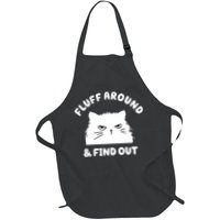 Fluff Around And Find Out Funny Angry Cat Apron