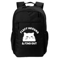 Fluff Around And Find Out Funny Angry Cat Backpack