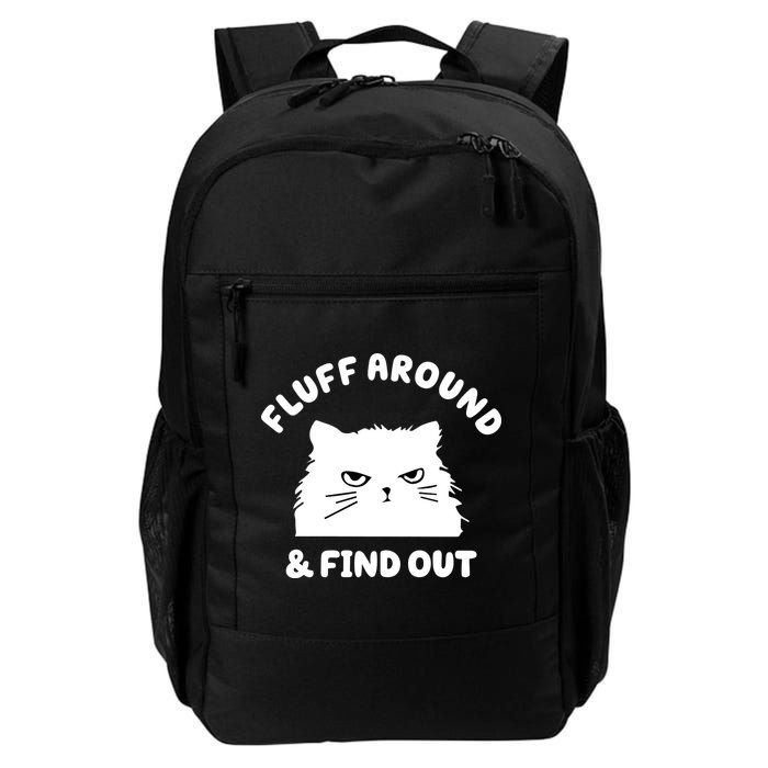 Fluff Around And Find Out Funny Angry Cat Backpack