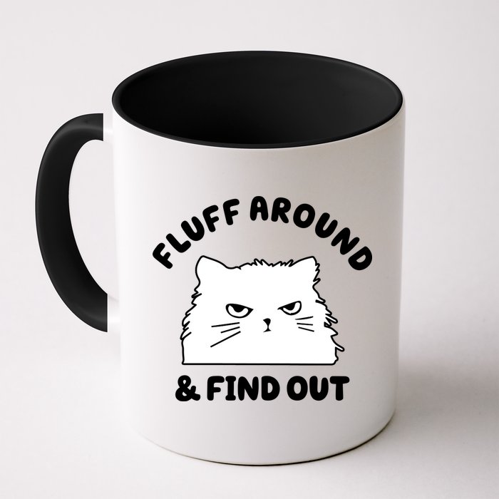 Fluff Around And Find Out Funny Angry Cat Mug