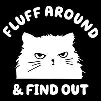 Fluff Around And Find Out Funny Angry Cat Flat Bill Trucker Hat
