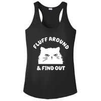 Fluff Around And Find Out Funny Angry Cat Ladies PosiCharge Competitor Racerback Tank