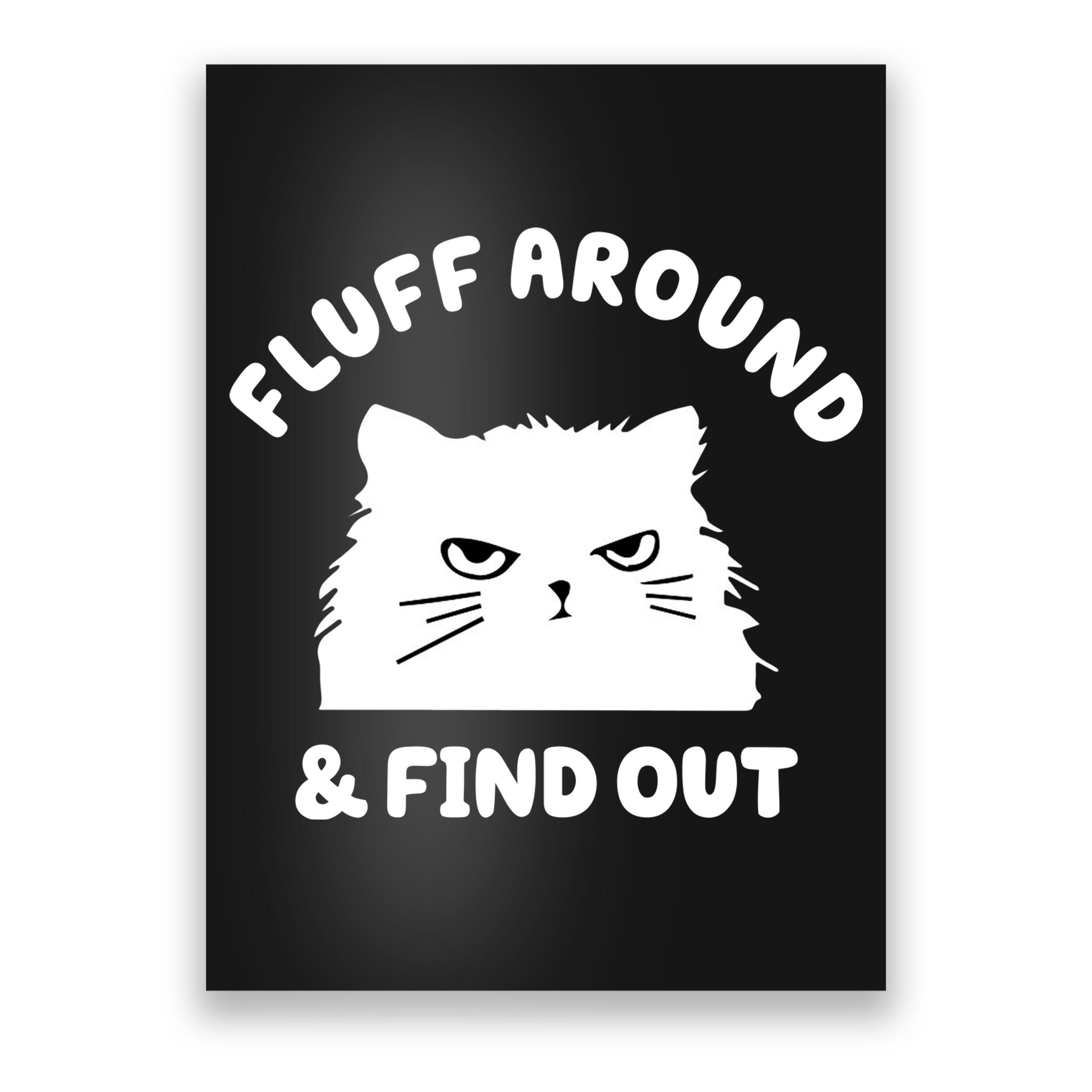Fluff Around And Find Out Funny Angry Cat Poster