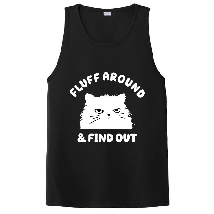 Fluff Around And Find Out Funny Angry Cat PosiCharge Competitor Tank