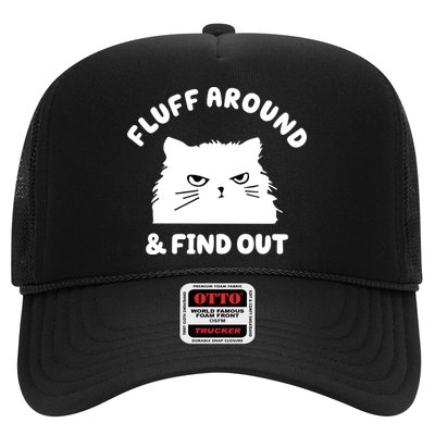Fluff Around And Find Out Funny Angry Cat Trucker Hat