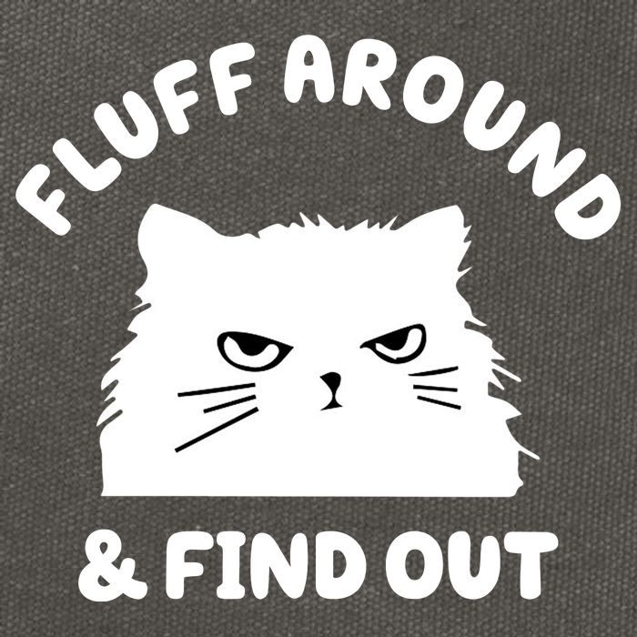Fluff Around And Find Out Funny Angry Cat Cotton Canvas Backpack
