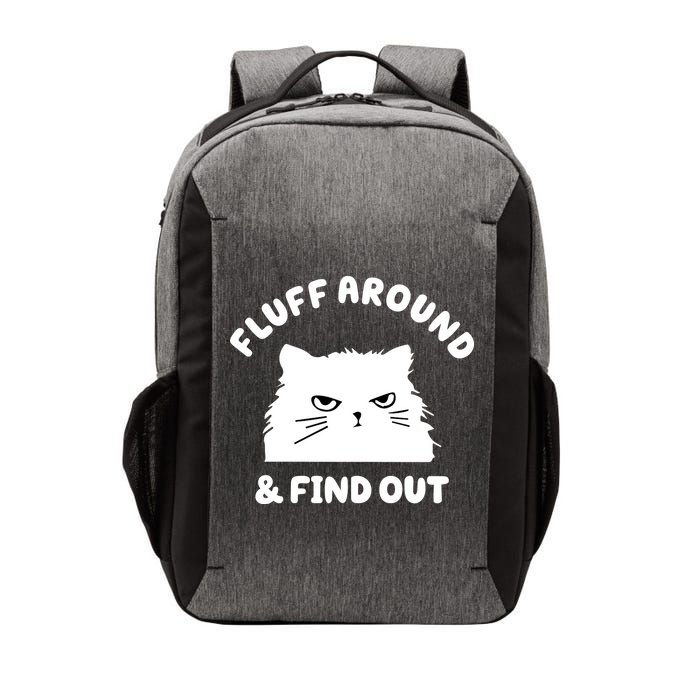 Fluff Around And Find Out Funny Angry Cat Vector Backpack