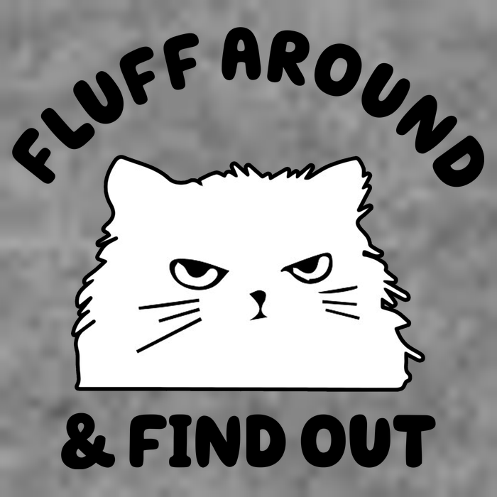 Fluff Around And Find Out Funny Angry Cat 7-Panel Snapback Hat