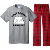 Fluff Around And Find Out Funny Angry Cat Pajama Set