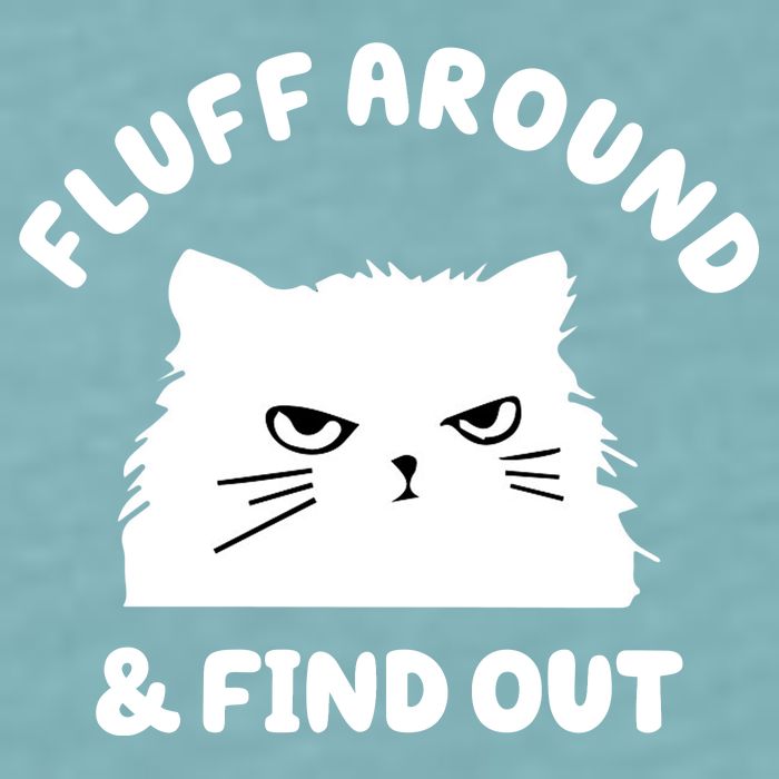 Fluff Around And Find Out Funny Angry Cat Sueded Cloud Jersey T-Shirt